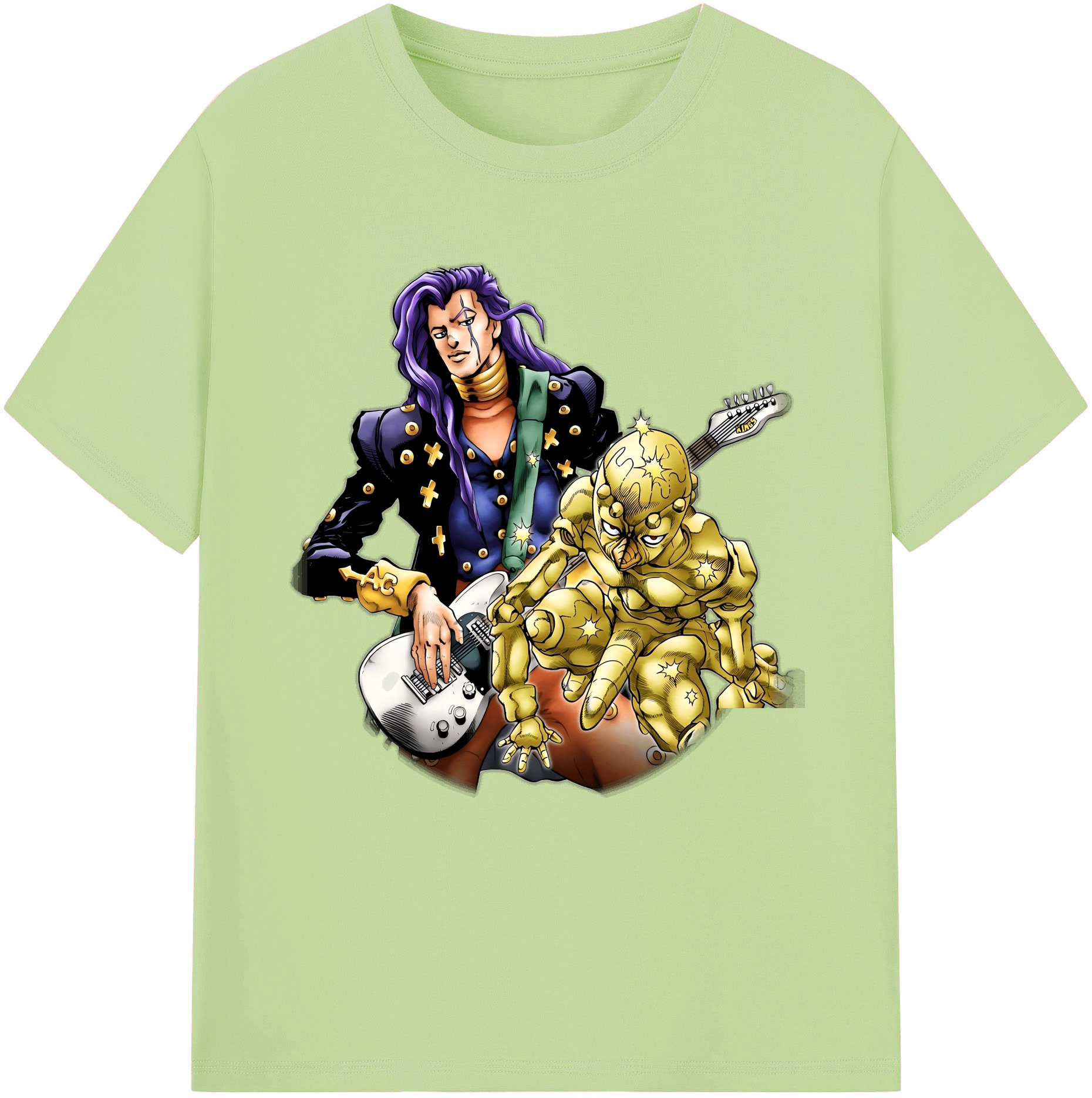 （画像用） ジョジョの奇妙な冒険 おといし あきら JoJo's Bizarre Adventure Akira Otoishi 綿100％半袖Tシャツ（フロントプリント）